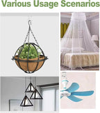 6 pcs Ceiling Hooks for Hanging Plants,Hanging Hanging Lights Metal Small Hooks,Indoor Outdoor Wall Heavy Duty Plant Hanger Swag Hook