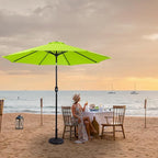 Backyard Expressions 9 ft. Patio Umbrella, Market Table Umbrella w/Tilt and Crank, 8 Ribs