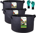 3-Pack 50 Gallon Thickened Plant Grow Bags Large (30x16 in) Heavy Duty Fabric Plant Pots Garden Bag for Potato,Tomato Planter,Herbs Veggies Planting,Flower Pots,Barrel Planter,Leaf Bag,Yard Waste Bags