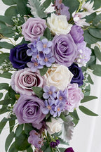 Artificial Flowers Arch Swag Kit, Purple Silk and Foam, 26Ft Fabric
