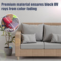 Cushion Covers 8 Pcs Stretch Outdoor Patio, Air Grey, Square Small