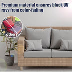 Cushion Covers 8 Pcs Stretch Outdoor Patio, Air Grey, Square Small
