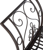Safavieh PAT5016B Outdoor Collection Adina Rustic Brown Wrought Iron 51-inch Garden Bench