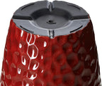 Glitzhome 31" H Large Plastic Tall Planters,Set of 2 Honeycomb Textured Gradient Red Tall Plant Pots with Drainage Holes,Oversized Planters Flower Pots for Indoor Outdoor Front Porch Patio