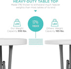 Best Choice Products 32in Bar Height Folding Table, Round Indoor Outdoor Accessory for Patio, Backyard, Dining Room, Events w/Thick Table Top, Metal Frame, Locking Legs, 330lb Weight Capacity - White | Bar Height, Indoor Outdoor, Patio, Backyard, Dinin...