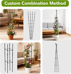 2 Pack Garden Trellis for Climbing Plants Outdoors, 70inch Tower Obelisk Trellis for Potted Climbing Plants, Plant Support for Potted Flowers, Roses, Tomatoes, Cucumbers & Vegetables