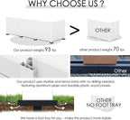 Kozyard 50" W x 48" H Outdoor Privacy Screens Aluminum Post, Air Conditioner Fence Panels, Pool Equipment Enclosure, Trash Can Screens Fence Kit for Outside Backyard Patio (White/3 Panels)