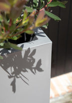 Veradek Block Series Pedestal Planter - Tall Planter for Indoor or Outdoor Front Porch | All-Weather Use with Removable Insert Bucket | Modern Décor for Flowers, Tall Trees, Faux Plants