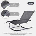 Outdoor Lounge Chair, Chaise Lounge for Patio & Lawn, Pool Lounge Chairs with Removable Pillow, Dark Grey