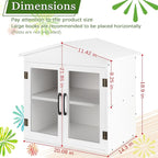 Outdoor Library Outdoor Book Box Storage Small Wooden Cabinet Little Literature Box for Neighborhoods Community and Schools Sharing Books, Flyers, Newspapers, Food and Art (E)