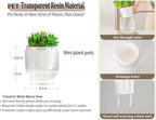 Melphoe Self Watering Pots for Indoor Plants Planter, 4.3 Inch 2 Pack Planters Self Watering Plant Pots for Flower, Houseplants, Succulent, African Violets and Cactus with Drainage