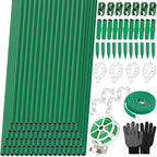 Lezmarket 80 Pack Garden Stakes(16" Each), Plant Support Stakes, DIY 4ft 5ft 6ft 7ft Sturdy Fiberglass Plant Sticks Support Garden Trellis for Growing Climbing Tomato Vegetables Flowers