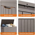 Deck Box 45 Gallon Resin Lockable Waterproof Outdoor Storage