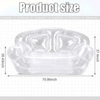 Lounge Chair Clear Inflatable Sofa, Double Seat, 550 lb Limit