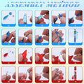 Decorative Garden Stakes Kit with 423 Crystal Pieces and 11 Colors