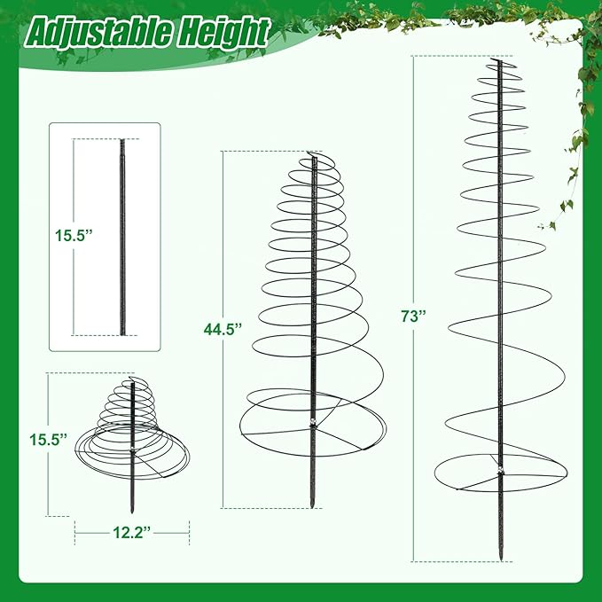 Trellis for Climbing Plants Outdoor, 73inch Tall Plants Trellis Support Metal Garden Trellis for Vegetables Flowers Plants Vine Support
