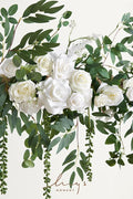 Artificial Flower Garland 6.5 Ft Sage and White Silk Arch Swag