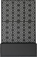Oakland Living 6 ft. X 4 ft. Black Freestanding Metal Privacy Screen Room Divider with Flower Box
