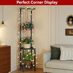 IBUYKE 67 Inch Tall Plant Stand Indoor Outdoor, 3 Tier Metal Hanging Plant Shelf for Multiple Plant, Heavy Duty Plant Holder Flower Stand for Living Room Patio Balcony Garden, Black TMJ076B