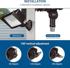 DEWENWILS 65W Flood Lights Outdoor, 6670 LM Super Bright(500W Equivalent) IP65 Waterproof Knuckle Mount LED Security Light, 5000K Daylight LED Flood Light for Garage, Patio, Yard, UL Listed, Browm