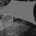 SUNNY GUARD Waterproof Sun Shade Sail 8' x 15' Charcoal Rectangle UV Block Sunshade for Backyard Yard Deck Patio Garden Outdoor Activities and Facility(Customized)