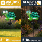 Turtle Decorative Garden Stakes with White LED Lights Display I Love U, 39.3" Solar Turtle Garden Decor Outdoor for Yard Patio Pathway Lawn Ornaments