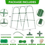 Cucumber Trellis for Raised Bed, U-Shape Garden Trellis for Climbing Plants Outdoor, Metal Arch Vegetables Trellis, Plant Support for Grape Vine Beans Squash Peas Flower