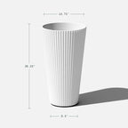 Veradek Demi Series Tall Planter for Porch, Patio, Backyard | Durable Plastic-Concrete Material | Modern Décor for Tall Plants, Grasses