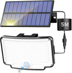 Peasur Solar Motion Lights Outdoor, 318 LED Solar Security Light with 3 Modes, IP65 Waterproof Powered Flood Lights for Outside Garden Patio Garage Yard Backyard