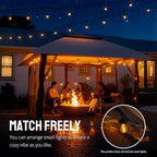 CROWN SHADES 11X11 Outdoor Pop Up Gazebo Base 10X10 Patio Gazebos Patented Center Lock Quick Setup Newly Designed Storage Bag Instant Canopy Tent with Mosquito Nettings (11x11, Gray)
