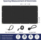 Windscreen4less Privacy Fence Screen Heavy Duty Windscreen Fencing Mesh Fabric Shade Net Cover with Brass Grommtes for Outdoor Wall Garden Yard Pool Deck, 6'x280' Black