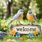 Fairy Garden Stake Decor, Acrylic 2D Garden Fairy Decoration, Fairy Garden Accessories for Outdoor Indoor Yard Lawn Pot Plants (Two-Birds)