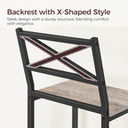 Bar Stools, Set of 2 Bar Chairs with Backrest and Footrest, 26" Tall Counter Bar Stools, Kitchen Breakfast Bar Chairs, Easy Assembly, for Dining Room, Greige BAHG0901N3