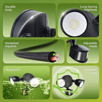 Philips 44W 4200 lm Motion Sensor LED Security Light Outdoor w/PIR, 5000K Daylight Flood Light, Waterproof, Dusk to Dawn, 2 Heads, 4 Modes(2 Packs)