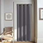 Blackout Doorway Curtain 80 inch Length – 1 Panel, 46 x 80 Inch, Grey