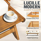 Idzo Lucille Updated 800lbs Capacity Acacia Patio Loveseat, FSC Certified 2 Seater Outdoor Sofa with 3.9in Thick Cushions, Teak Finish Porch Couch for Garden Backyard