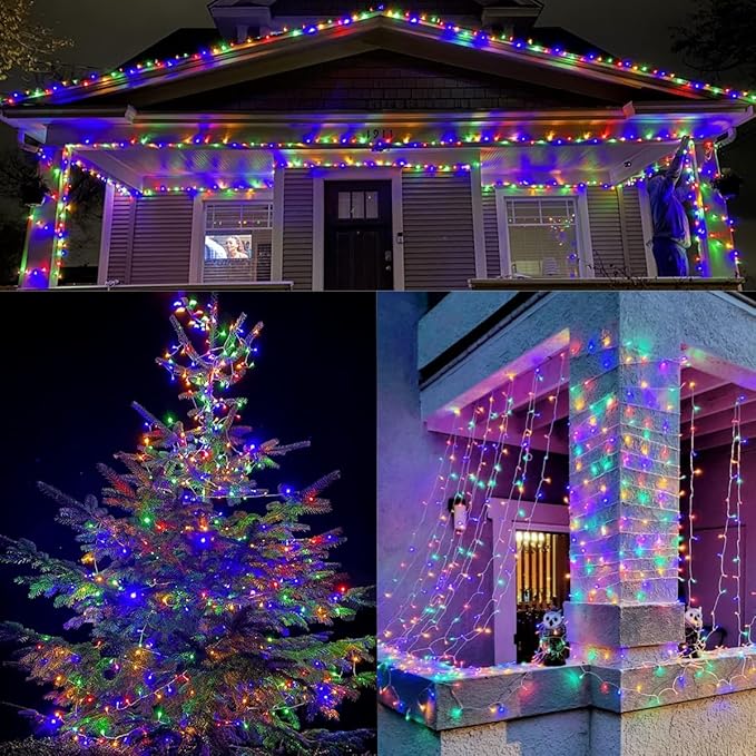 String Lights 500 LED 165 ft Multicolor, 8 Lighting Modes