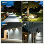 23 LED Solar Spot Lights Outdoor Waterproof, 2 Pack Solar Lights UP to 20Hrs, 3 Brightness Levels Spotlight Landscape Lighting, Auto ON/Off Outdoor Solar Lights for Yard, Garden, Lawn (Cool White)