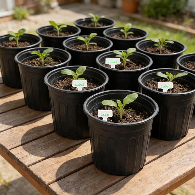 72-Pack 2/2.5/3 Gallon Flexible Plastic Plant Pots, Thickened Soft Seed Starting Container for Indoor Outdoor Plants, Seedlings, Vegetables, Succulents and Cuttings