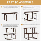 Metal Plant Stand, Foldable Heavy Duty Indoor, Window Iron Plant Shelf - Mid Century Modern Slatted Display for Patio, Garden, Living Room Load Bearing 330 lbs 26" L x 20.2" H x 17.7" W 2 Tier Coffee