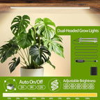 Plant Stand Indoor with Grow Light, 2 Pack Hanging Plant Stand Plant Shelf Indoor, 65'' Tall Plant Stands Plant Holders for Indoor Plants, Living Room, Bedroom, Balcony