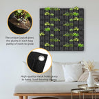 Hanging Planting Grow Bags, 72 Pockets Hanging Vertical Wall Planter Wall Mounted Grow Bag Outdoor Indoor Gardening Vertical Greening Flower Container, Planting Bags Storage Bags(1.0 m × 1.0 m, Black)
