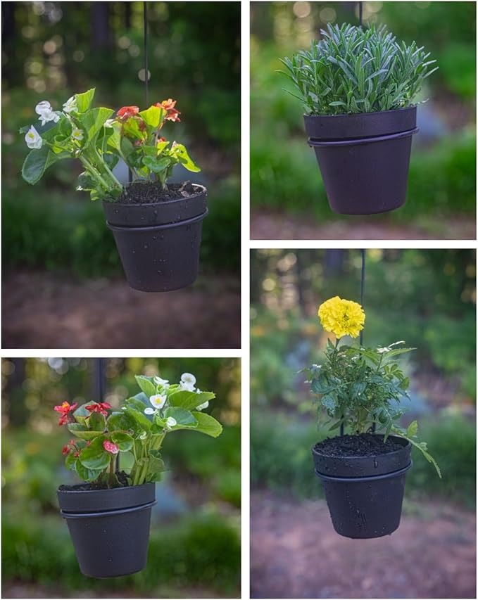 Gardzen Hanging Planters, Hanging Pots Holder for Plants Outdoor & Indoor, Plant Hangers for Plant Flower, M