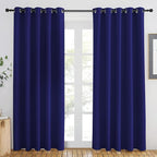 NICETOWN Navy Blue Blackout Curtains 84 inch Length, Grommet Top Room Darkening Drapes for Bedroom Living Room, Light Blocking Window Covering for Privacy (W66 x L84 Inch, 1 Panel)