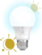 GE LED+ Dusk to Dawn A19 LED Light Bulbs, Automatic On/Off Outdoor Light, Daylight, 8.5W (3 Pack)