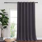 NICETOWN Greyish Purple Blackout Curtains for Bedroom 95 Inch Length - Thermal Insulated Room Darkening Privacy Grommet Window Drapes for Boys Room, Set of 1 Panel, 80 x 95 Inch