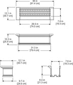 Mayne Yorkshire 4823-W, 3-Foot, White