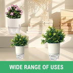 6/4/3Inch Self Watering Planter Pots 3 Pack Plant Pot for Indoor Wicking Flower Pots Plant Pots Modern Decorative Planter for House Plants,Herbs,Indoor Outdoor Plant (White)
