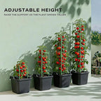Halatool 6 Pack Tomato Cages for Garden, 48 Inch Adjustable Tomato Cage Plant Support, Garden Plant Stakes Trellis for Climbing Plants Pots Vegetables Flowers Fruits