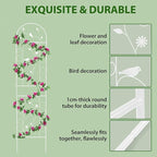 Metal Garden Trellis for Climbing Plants, 86.5" x 19.7" Metal Plant Trellis Outdoor, White Iron Garden Trellis, Clematis Rrellis Outdoor, Arched Decoration Suitable for courtyards, lawns, Gard, White